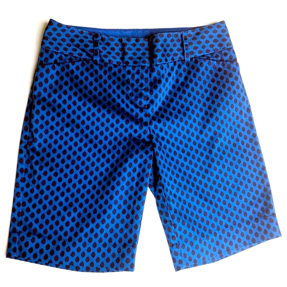 Vintage Outback Red by The Limited Blue Black Dot Bermuda Shorts